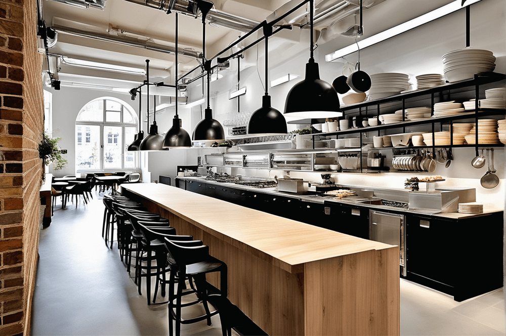 about us image: cafe kitchen design